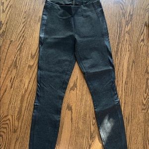 Jcrew size 2 grey pixie pant with leather